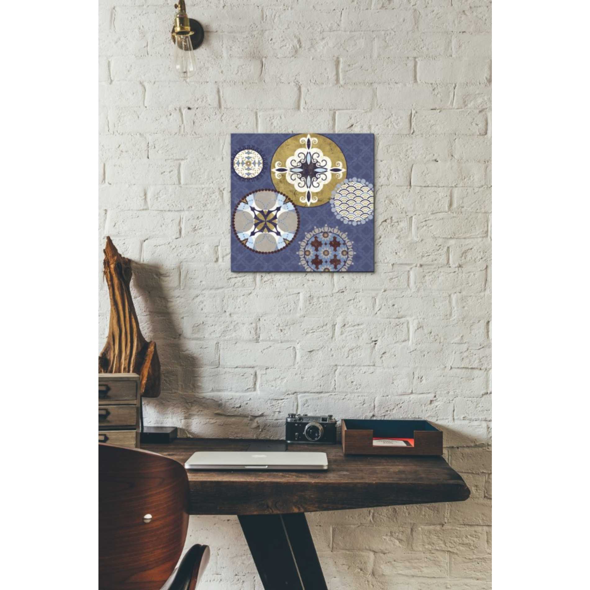 'Mediterranean Blue III' by Veronique Charron, Canvas Wall Art,12 x 12