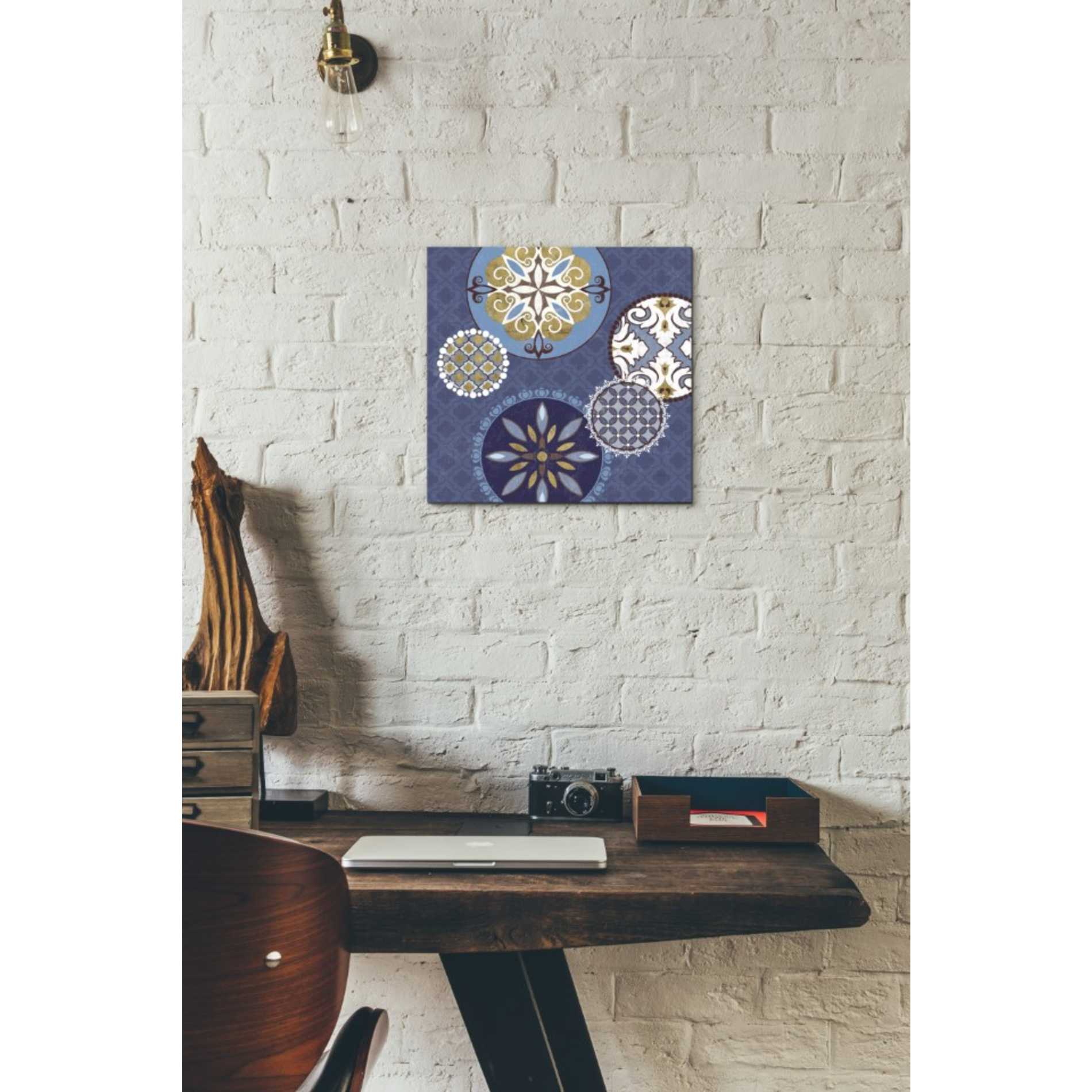 'Mediterranean Blue II' by Veronique Charron, Canvas Wall Art,12 x 12
