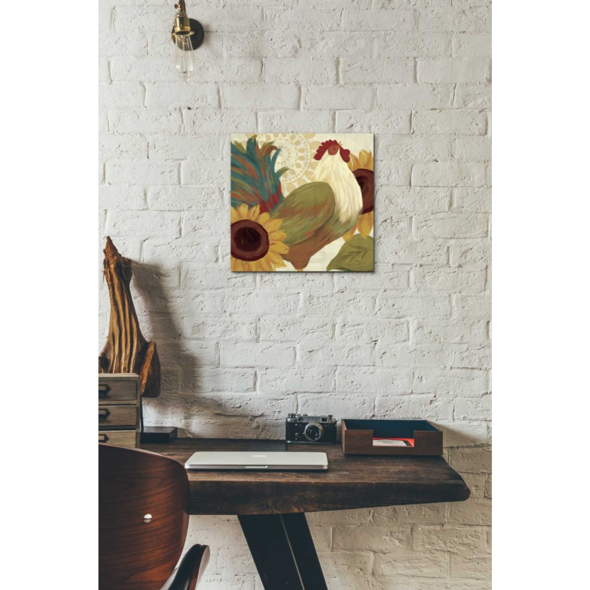 'Spice Roosters I' by Veronique Charron, Canvas Wall Art,12 x 12