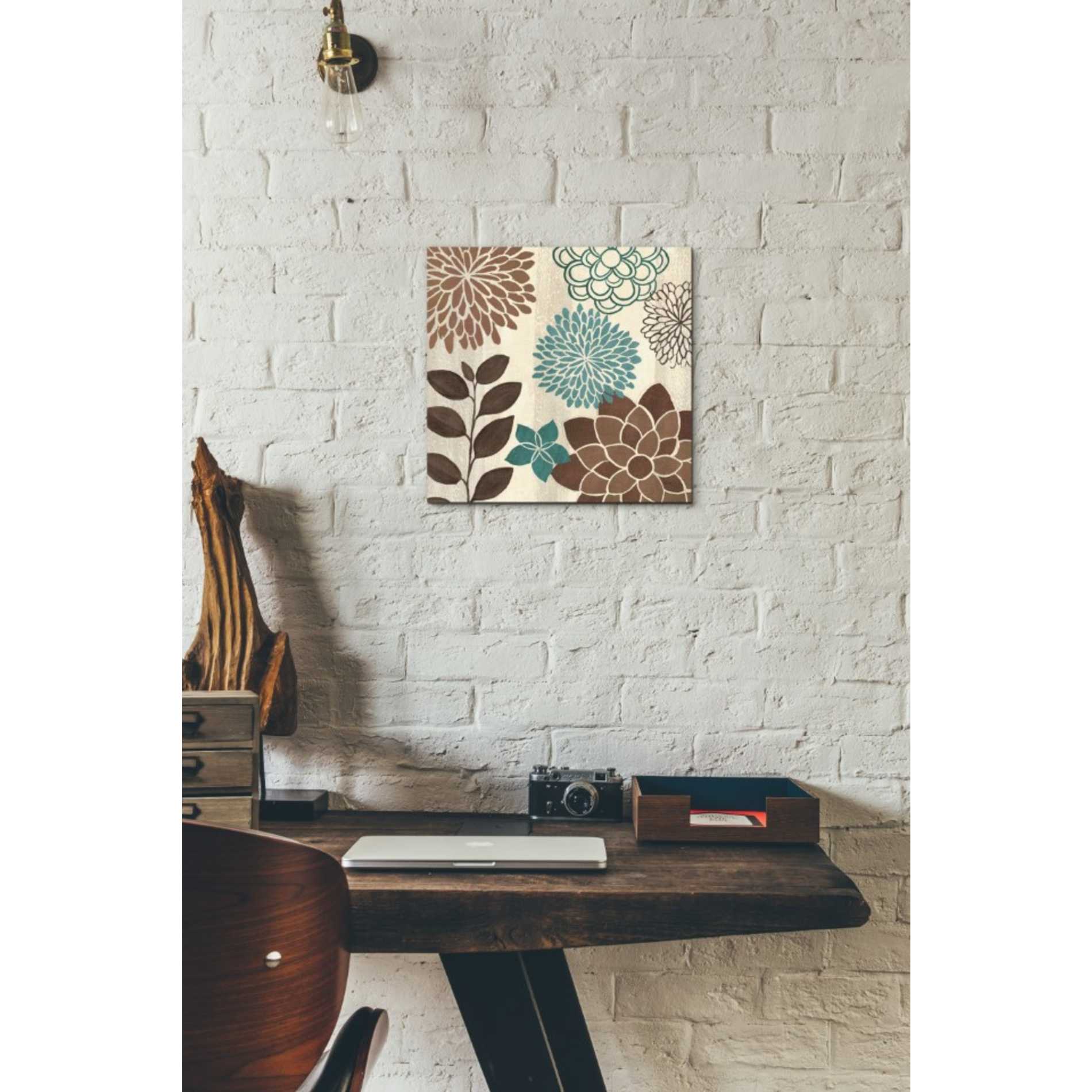'Abstract Garden Blue I' by Veronique Charron, Canvas Wall Art,12 x 12