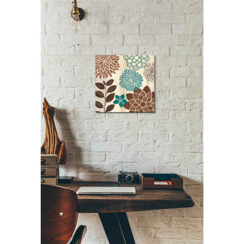 Image of 'Abstract Garden Blue I' by Veronique Charron, Canvas Wall Art,12 x 12