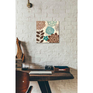 'Abstract Garden Blue I' by Veronique Charron, Canvas Wall Art,12 x 12