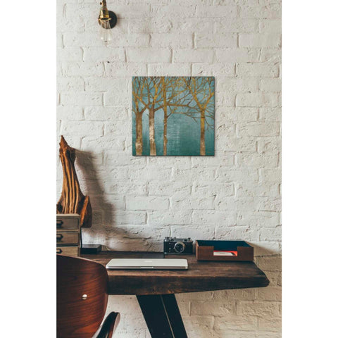 Image of 'Golden Day Turquoise' by Kathrine Lovell, Canvas Wall Art,12 x 12