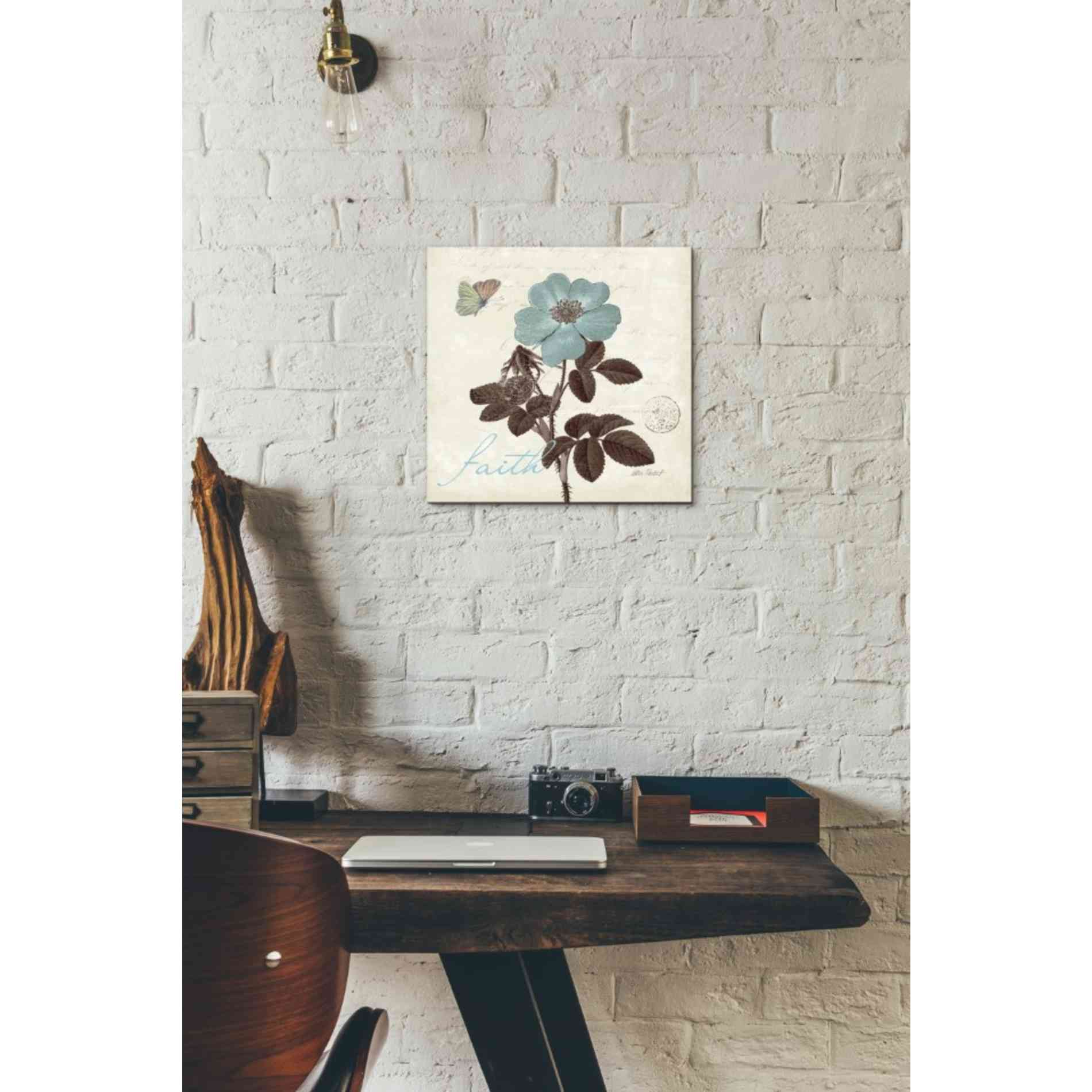 'Touch of Blue II - Faith' by Katie Pertiet, Canvas Wall Art,12 x 12