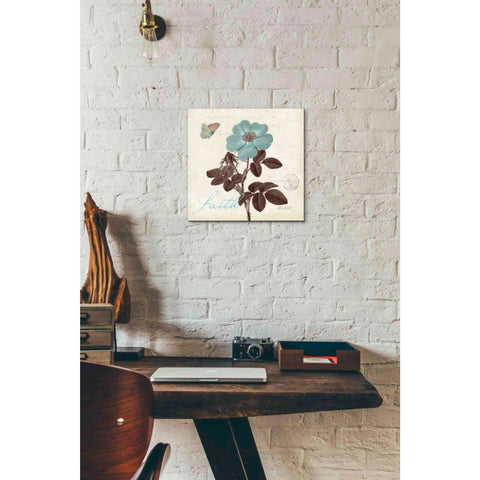 Image of 'Touch of Blue II - Faith' by Katie Pertiet, Canvas Wall Art,12 x 12