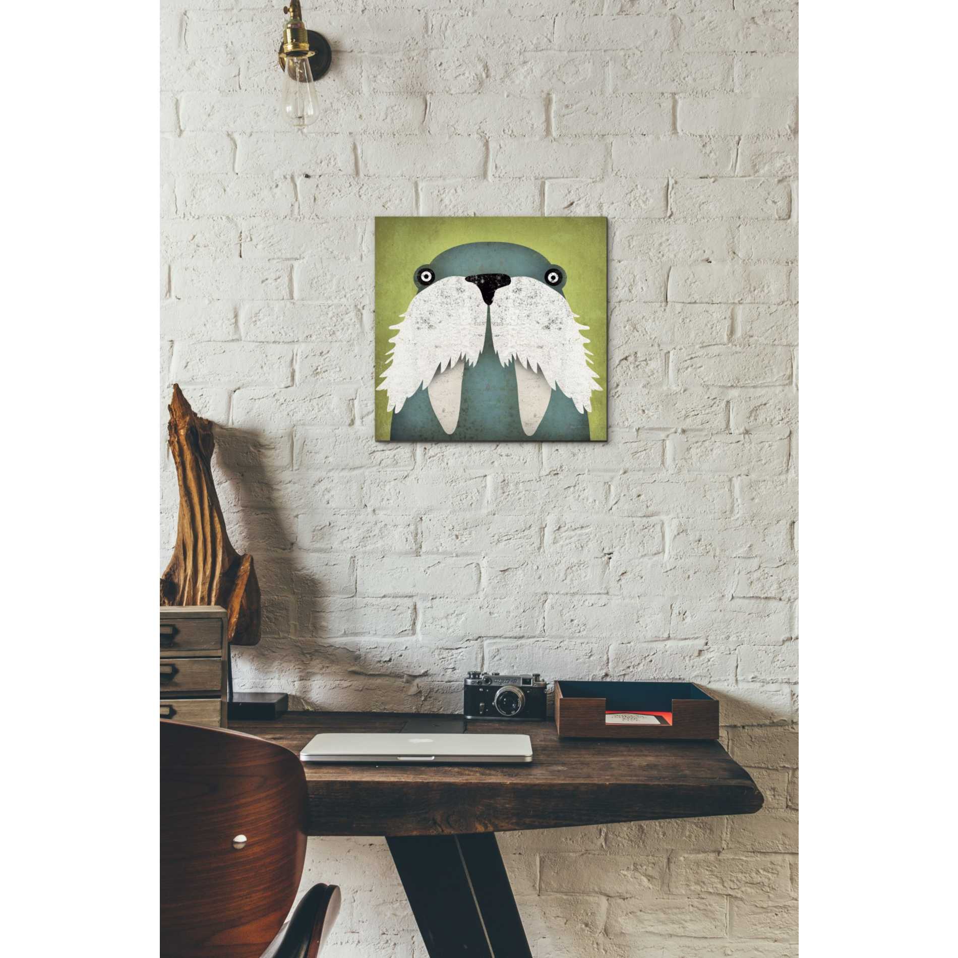 'Walrus' by Ryan Fowler, Canvas Wall Art,12 x 12