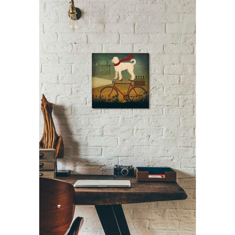 Image of 'White Doodle on Bike Summer' by Ryan Fowler, Canvas Wall Art,12 x 12