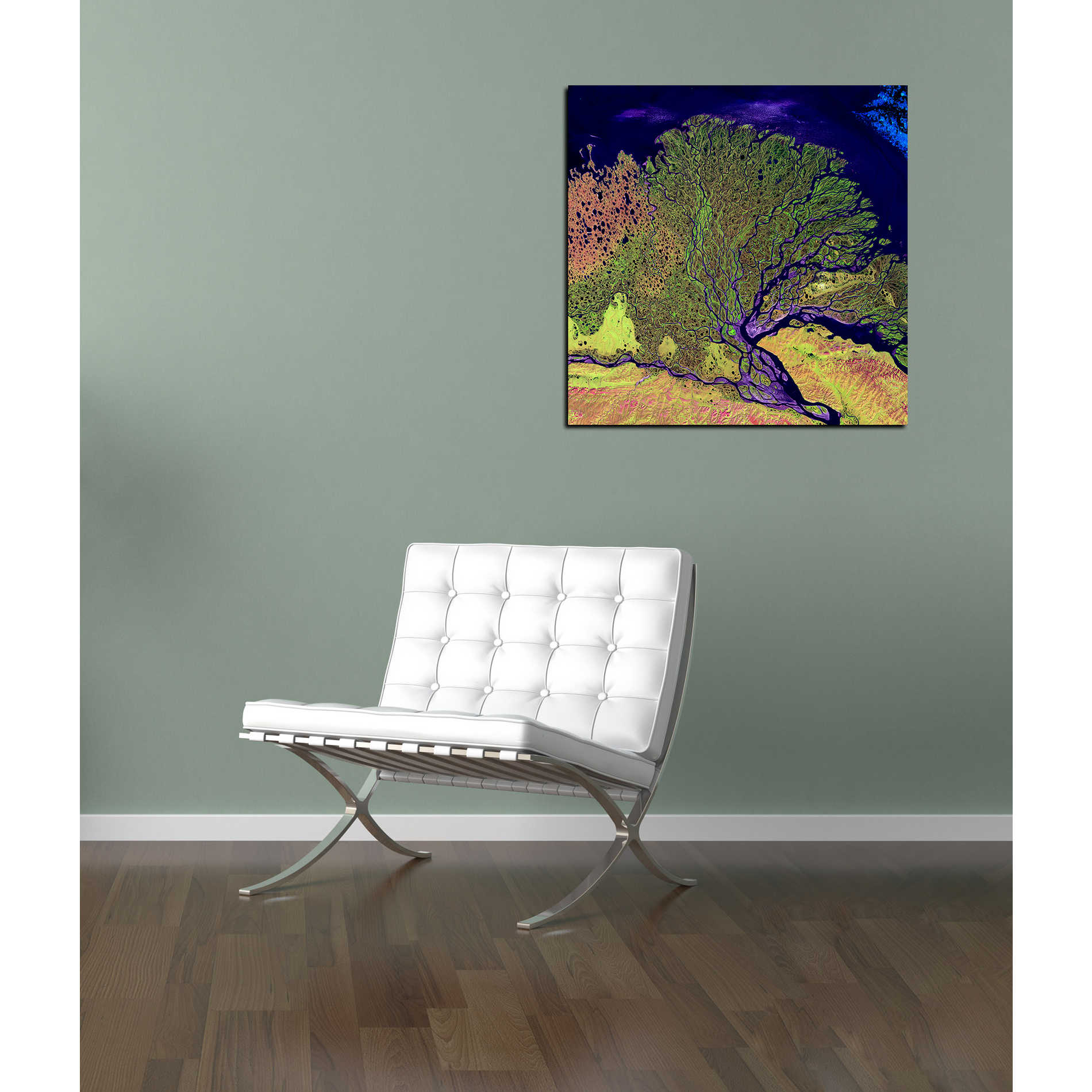 'Earth As Art: Lena Delta' Canvas Wall Art,12 x 12
