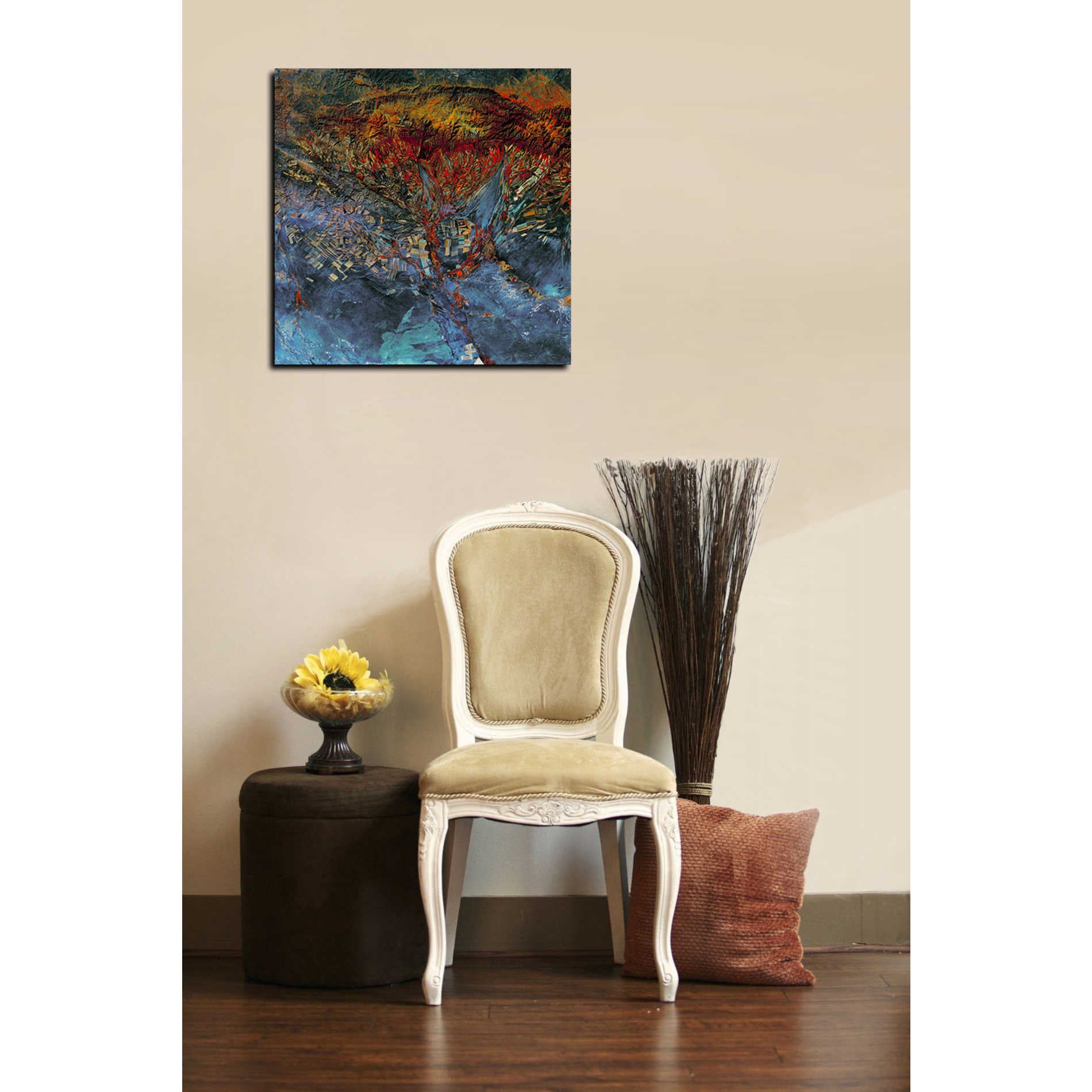 'Earth As Art: Cubism Landsat Style' Canvas Wall Art,12 x 12