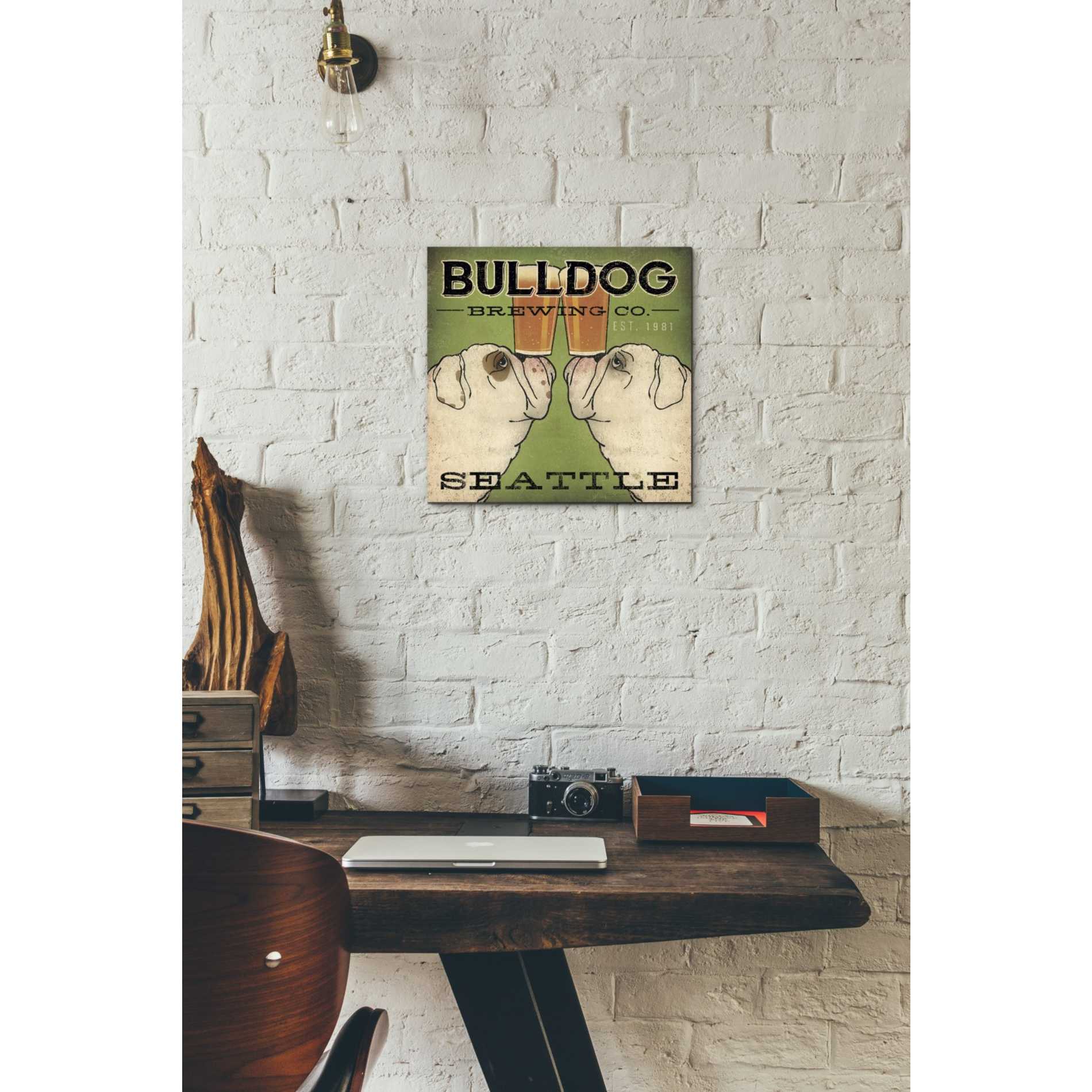 'Bulldog Brewing Seattle' by Ryan Fowler, Canvas Wall Art,12 x 12