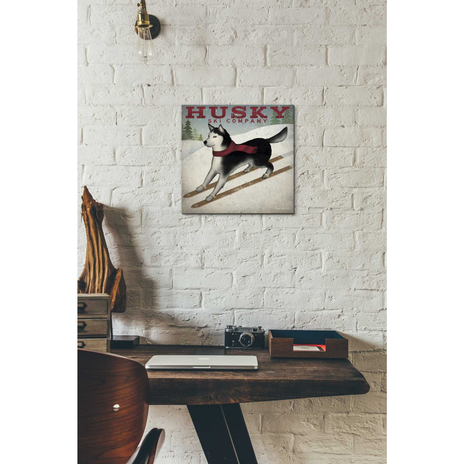 'Husky Ski Co' by Ryan Fowler, Canvas Wall Art,12 x 12