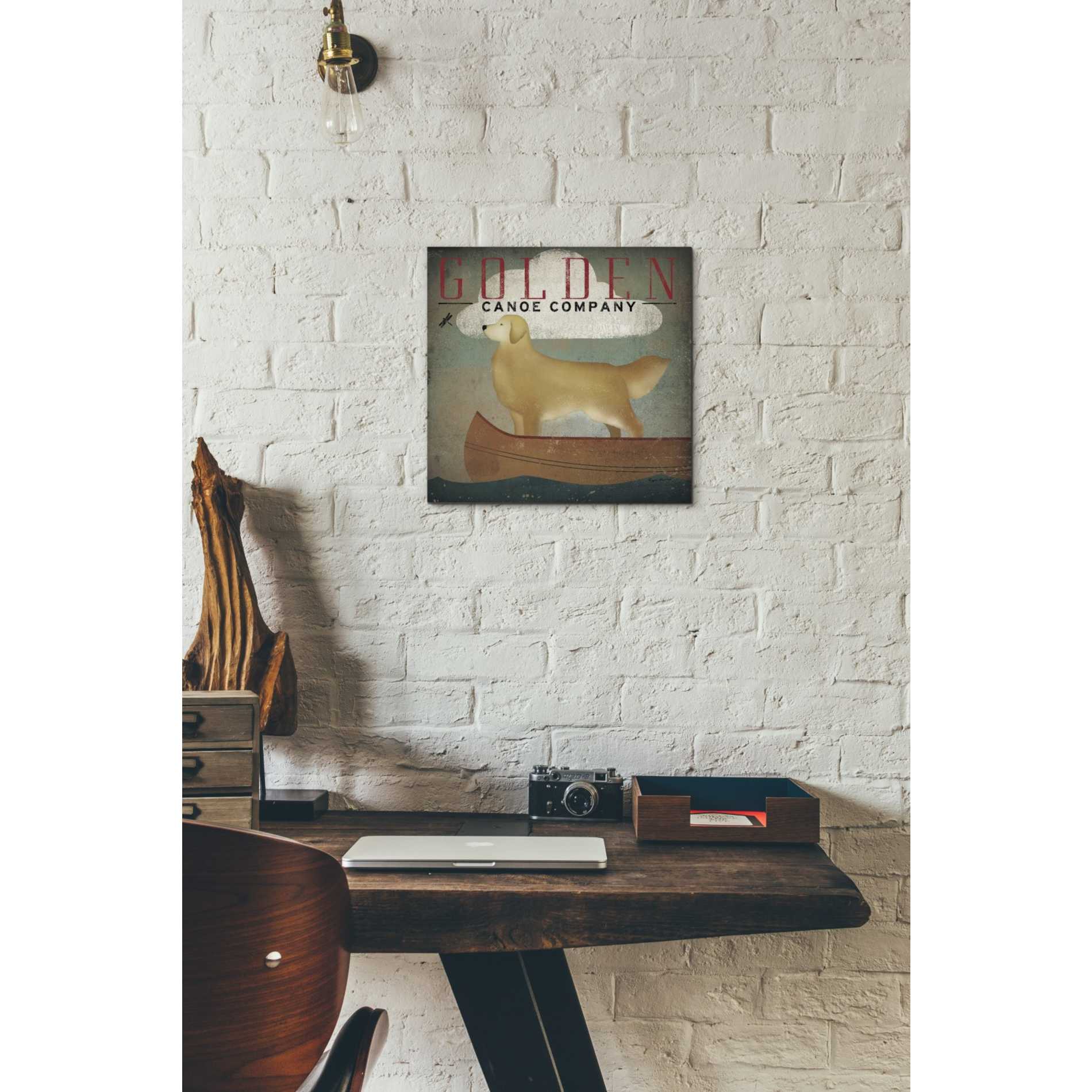 'Golden Dog Canoe Co' by Ryan Fowler, Canvas Wall Art,12 x 12