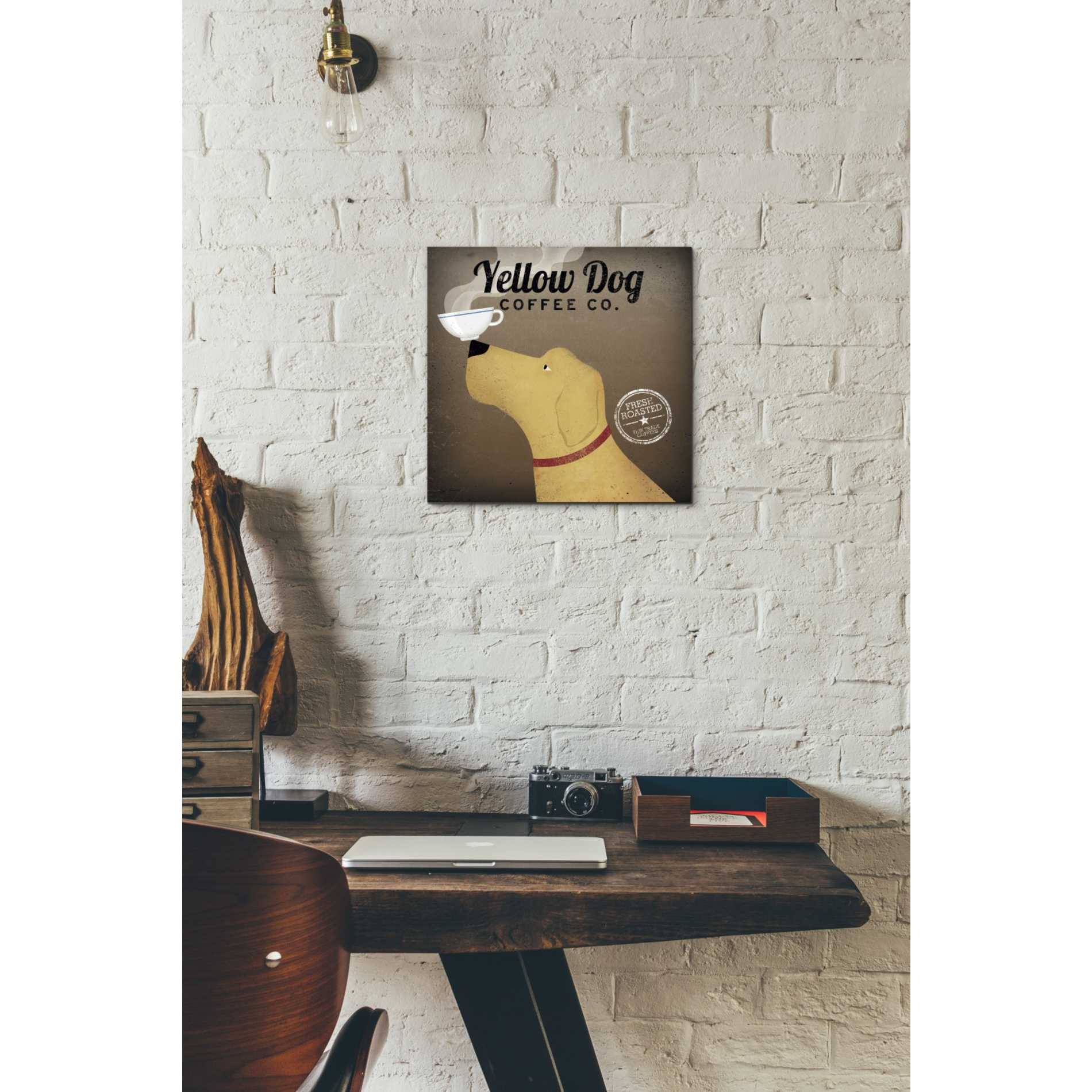 'Yellow Dog Coffee Co' by Ryan Fowler, Canvas Wall Art,12 x 12