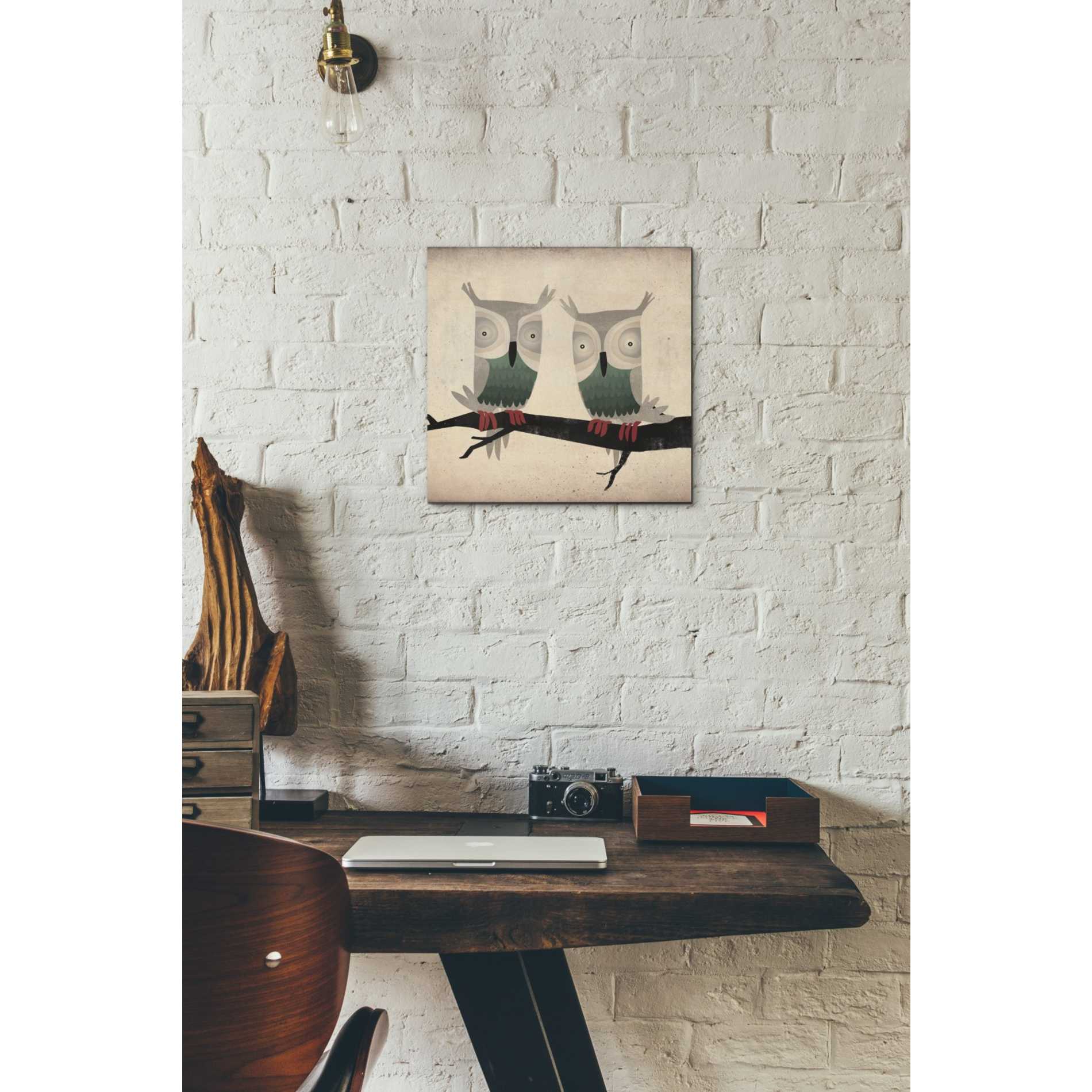 'Tan Owls Square' by Ryan Fowler, Canvas Wall Art,12 x 12