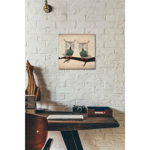 Image of 'Tan Owls Square' by Ryan Fowler, Canvas Wall Art,12 x 12