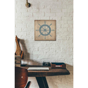 'Nautical Shipwheel' by Ryan Fowler, Canvas Wall Art,12 x 12