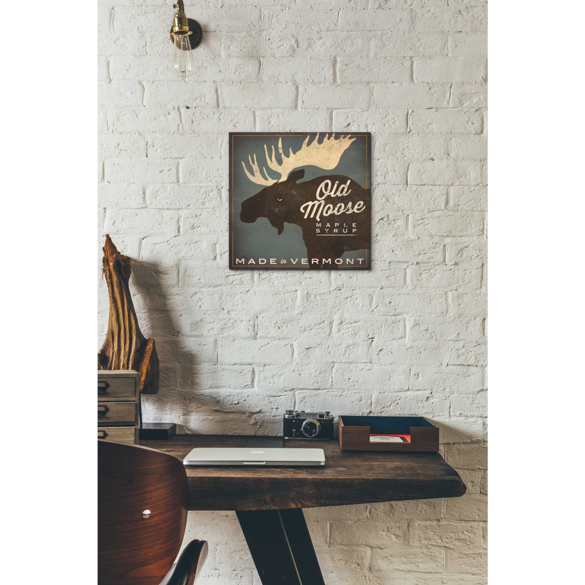 'Old Moose Maple Syrup Made in Vermont' by Ryan Fowler, Canvas Wall Art,12 x 12