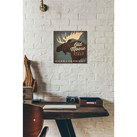 Image of 'Old Moose Maple Syrup Made in Vermont' by Ryan Fowler, Canvas Wall Art,12 x 12