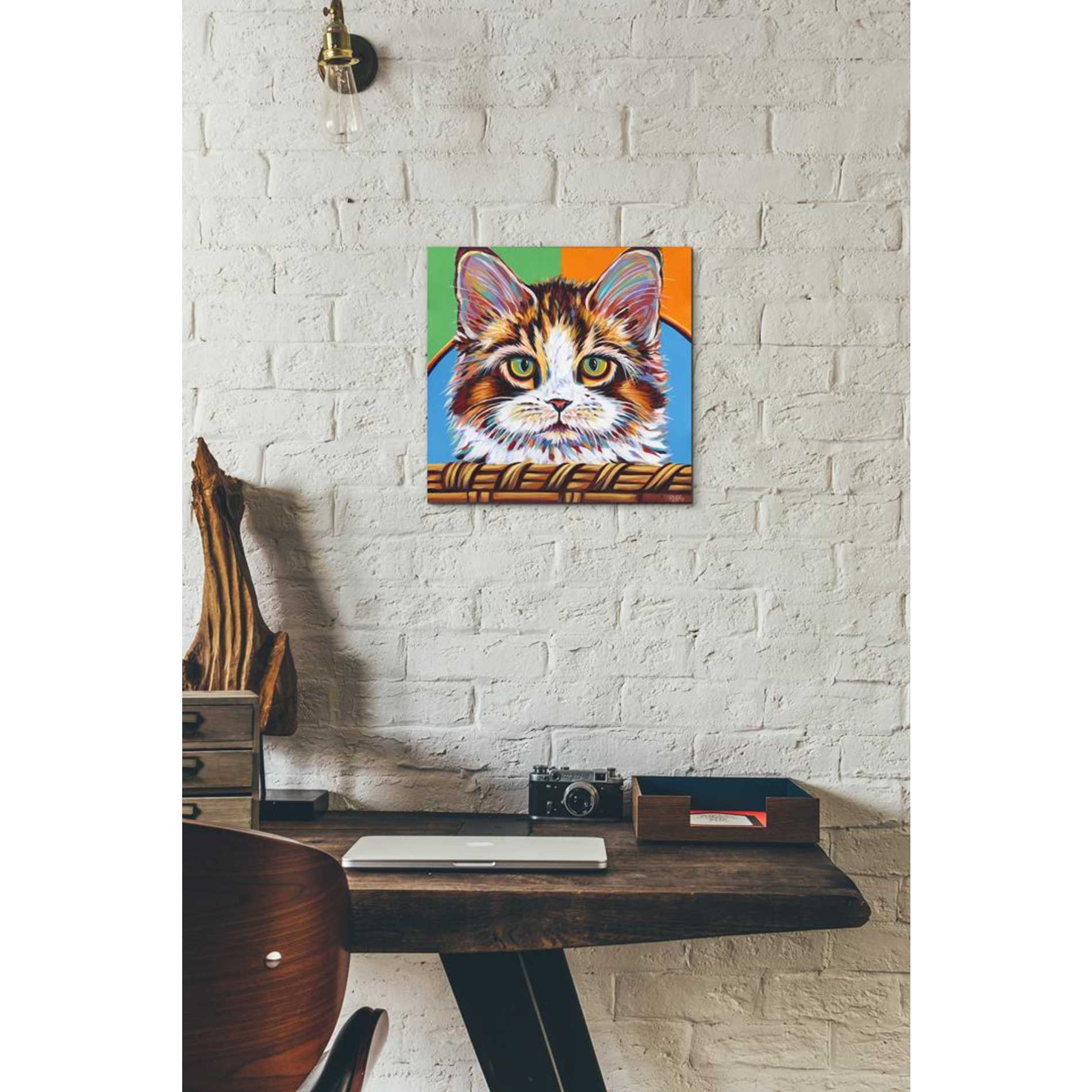 'Kitten in Basket II' by Carolee Vitaletti Giclee Canvas Wall Art