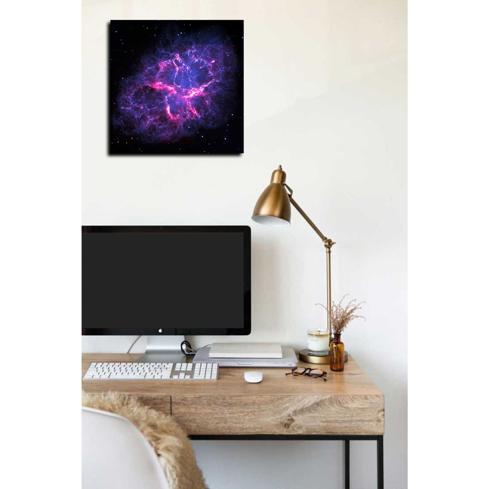 'Crab Nebula' Hubble Space Telescope Canvas Wall Art,12 x 12