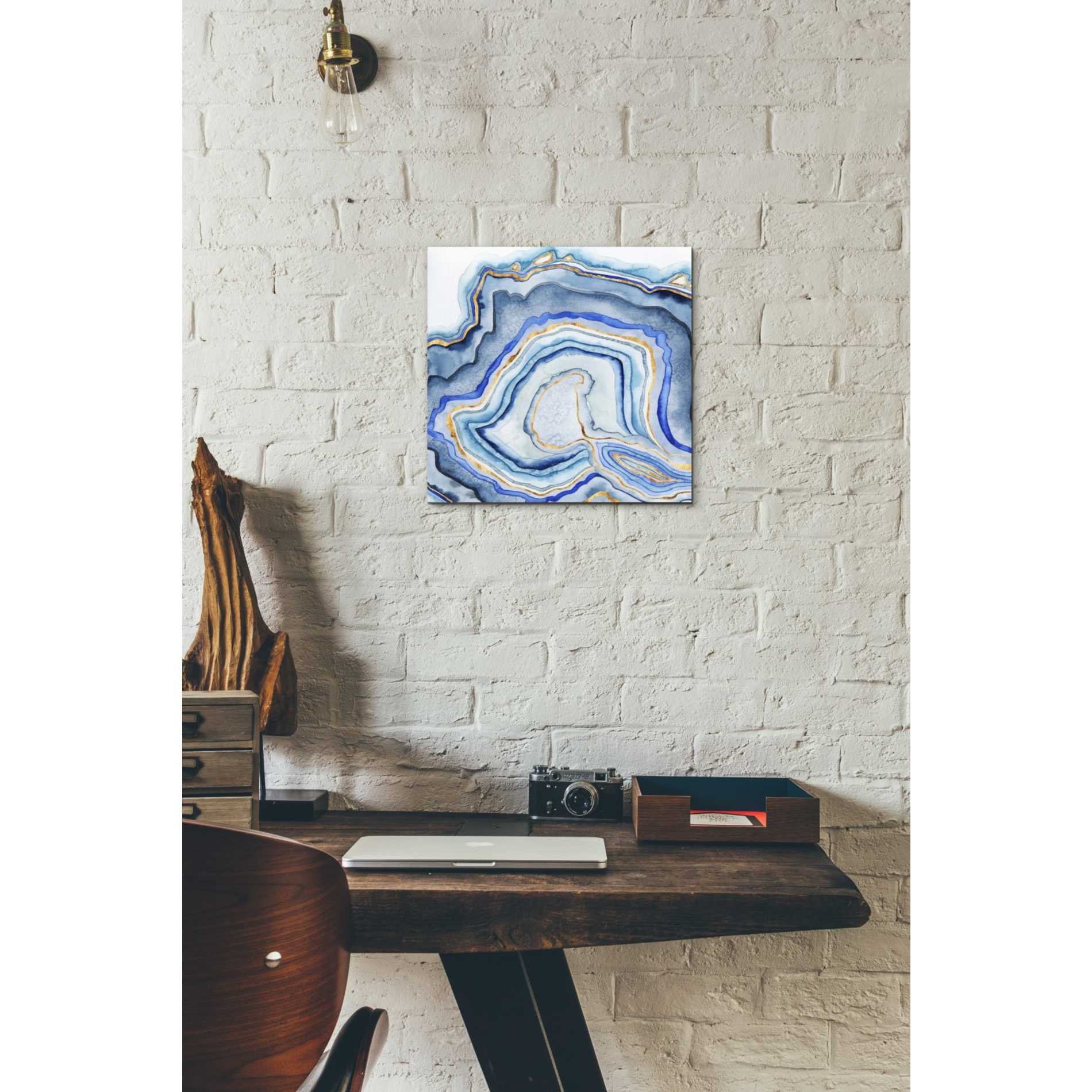 'Cobalt Agate I' by Grace Popp Canvas Wall Art,12 x 12