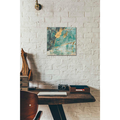 Image of 'Teal Lace I' by Jennifer Goldberger Giclee Canvas Wall Art
