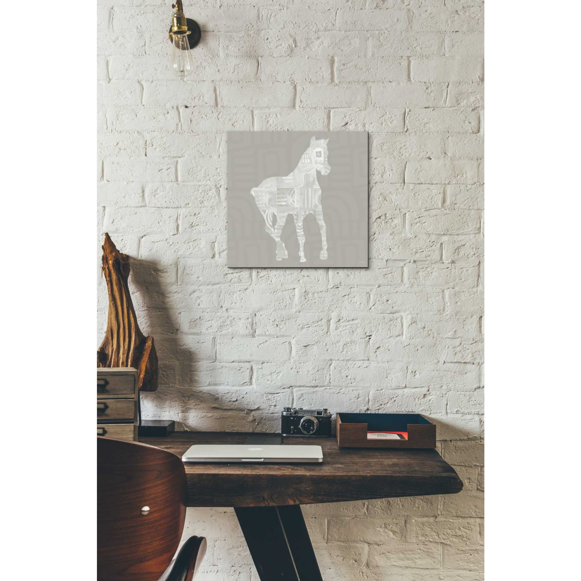 'Modern Farm Horse III' by Linda Woods, Canvas Wall Art,12 x 12