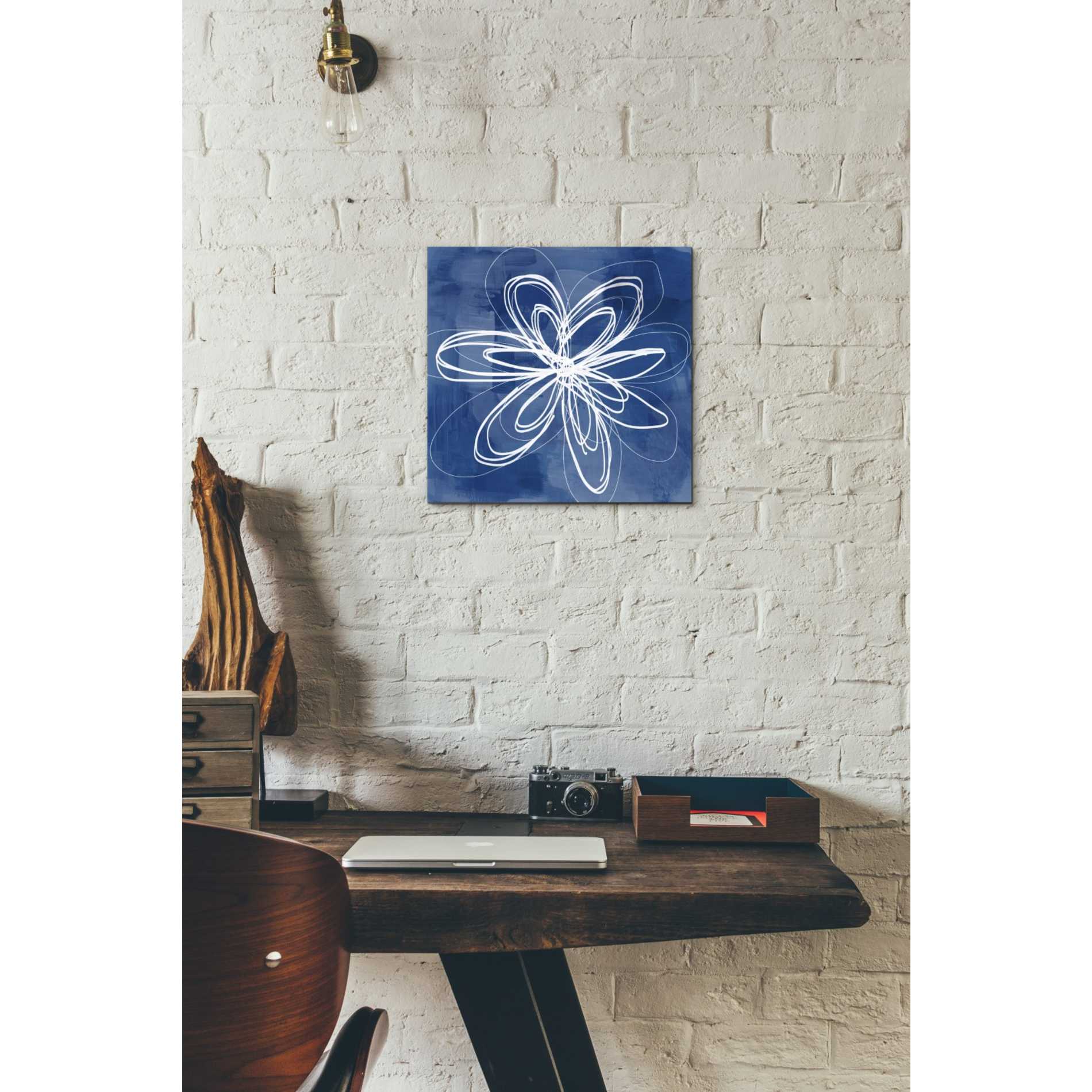 'Painted Sky Flower' by Linda Woods, Canvas Wall Art,12 x 12