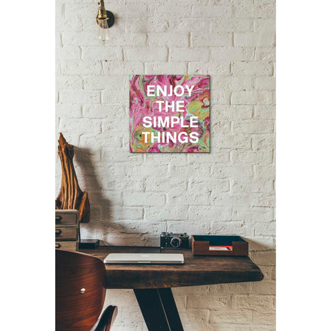 Image of 'Enjoy The Simple Things' by Linda Woods, Canvas Wall Art,12 x 12