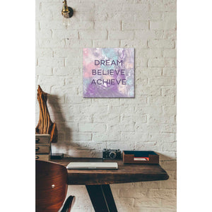 'Dream, Believe, Achieve' by Linda Woods, Canvas Wall Art,12 x 12