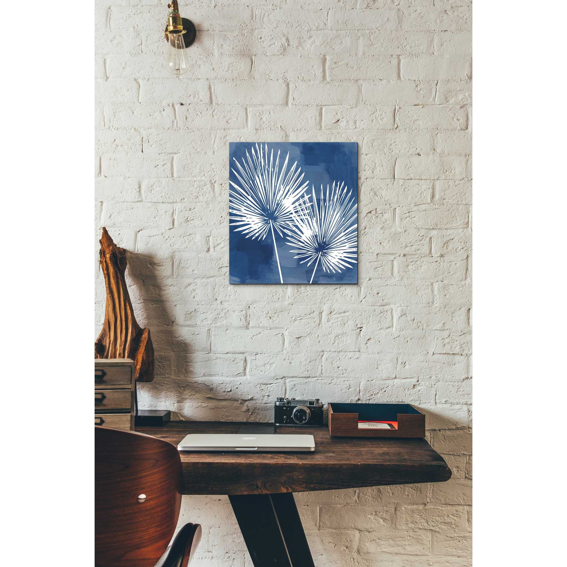 'Painted Sky Palms' by Linda Woods, Canvas Wall Art,12 x 12
