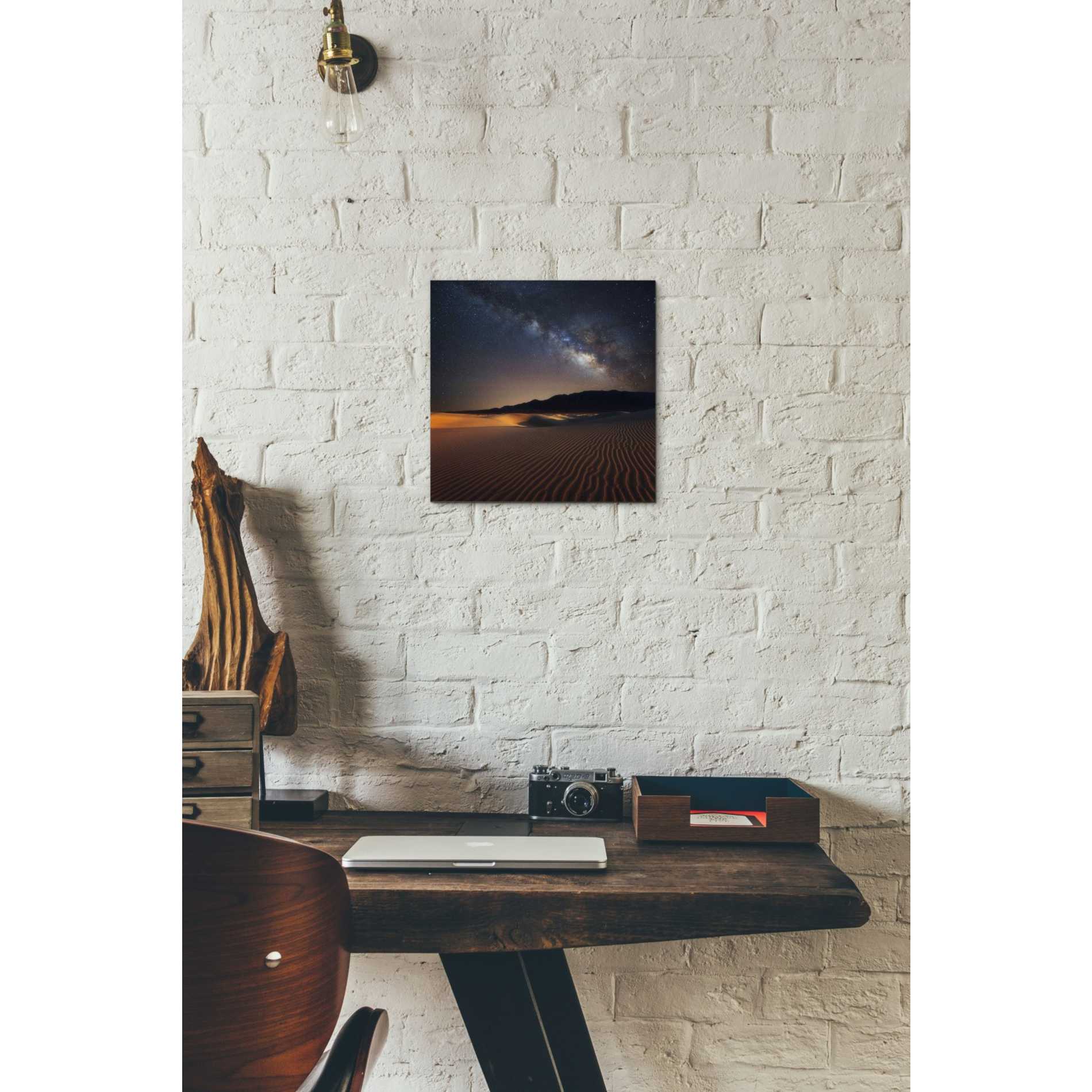 'Milky Way Over Mesquite Dunes' by Darren White, Canvas Wall Art,12 x 12