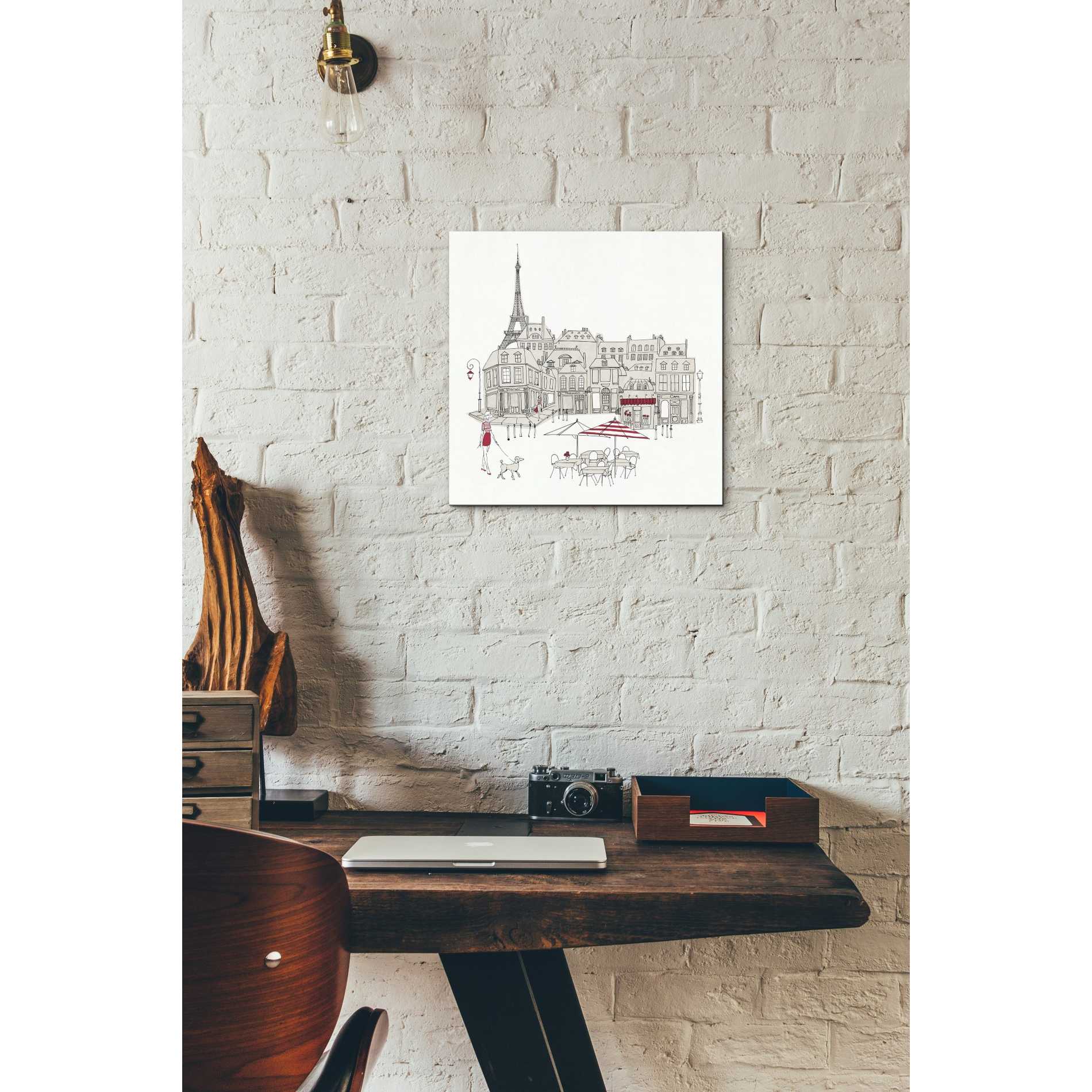 'World Cafe II Paris Red' by Avery Tillmon, Canvas Wall Art,12 x 12