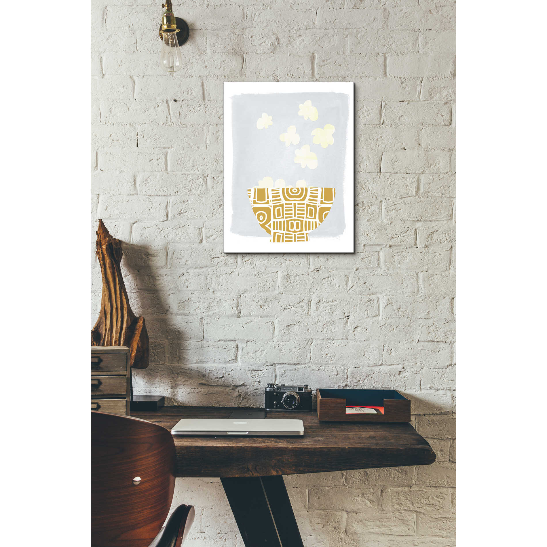 'Bowl of Popcorn' by Linda Woods, Canvas Wall Art,12 x 16
