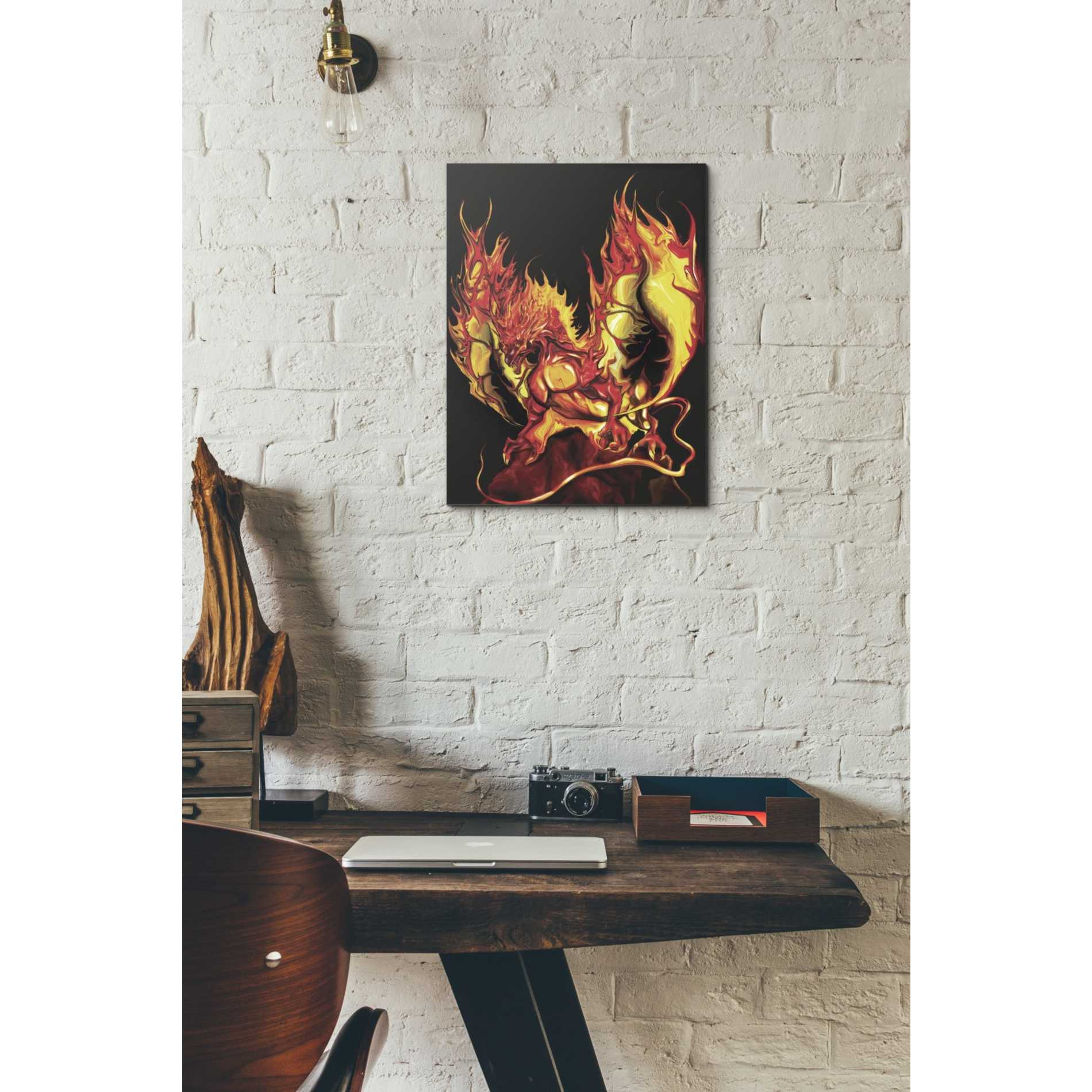 'Dragon Fire' by Michael StewArt, Canvas Wall Art,12 x 16