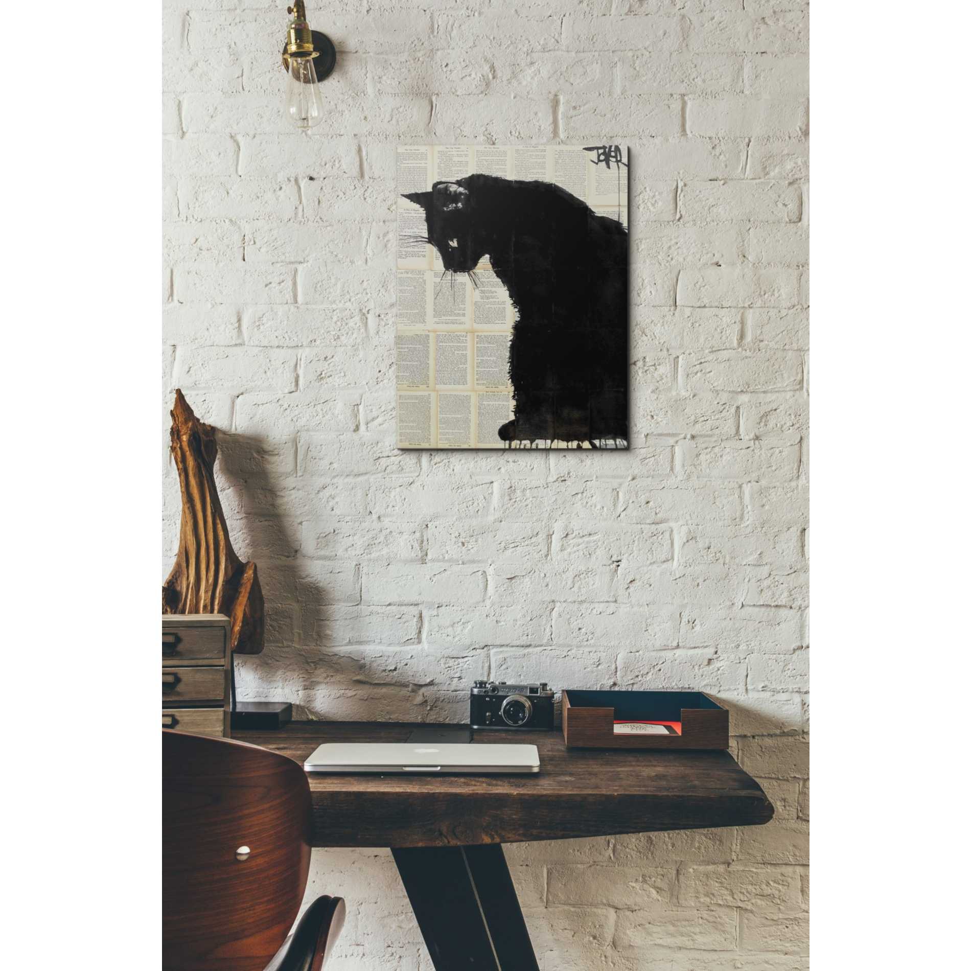 'Cat Black' by Loui Jover, Canvas Wall Art,12 x 16