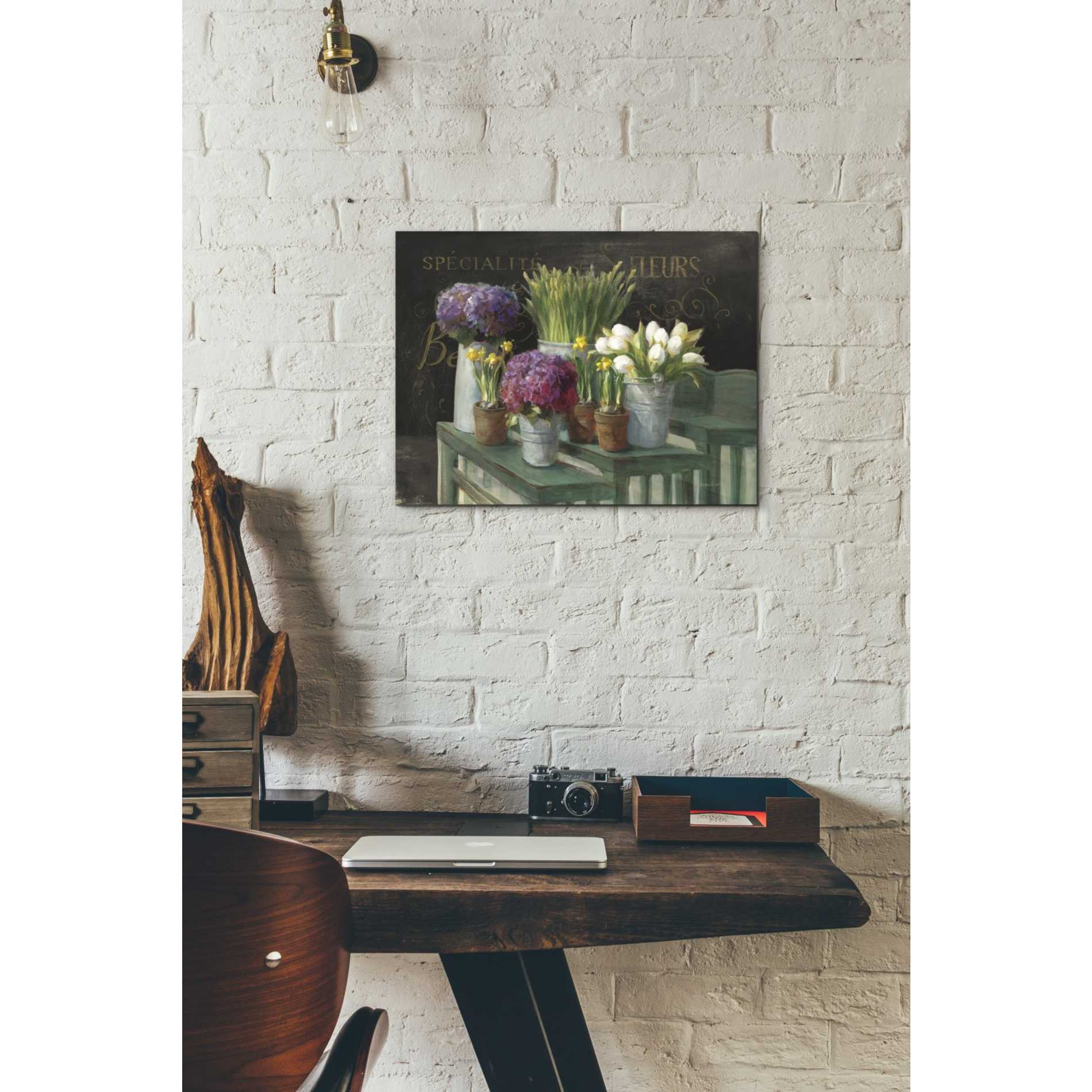 'Les Fleurs Printemps on Black' by Danhui Nai, Canvas Wall Art,12 x 16