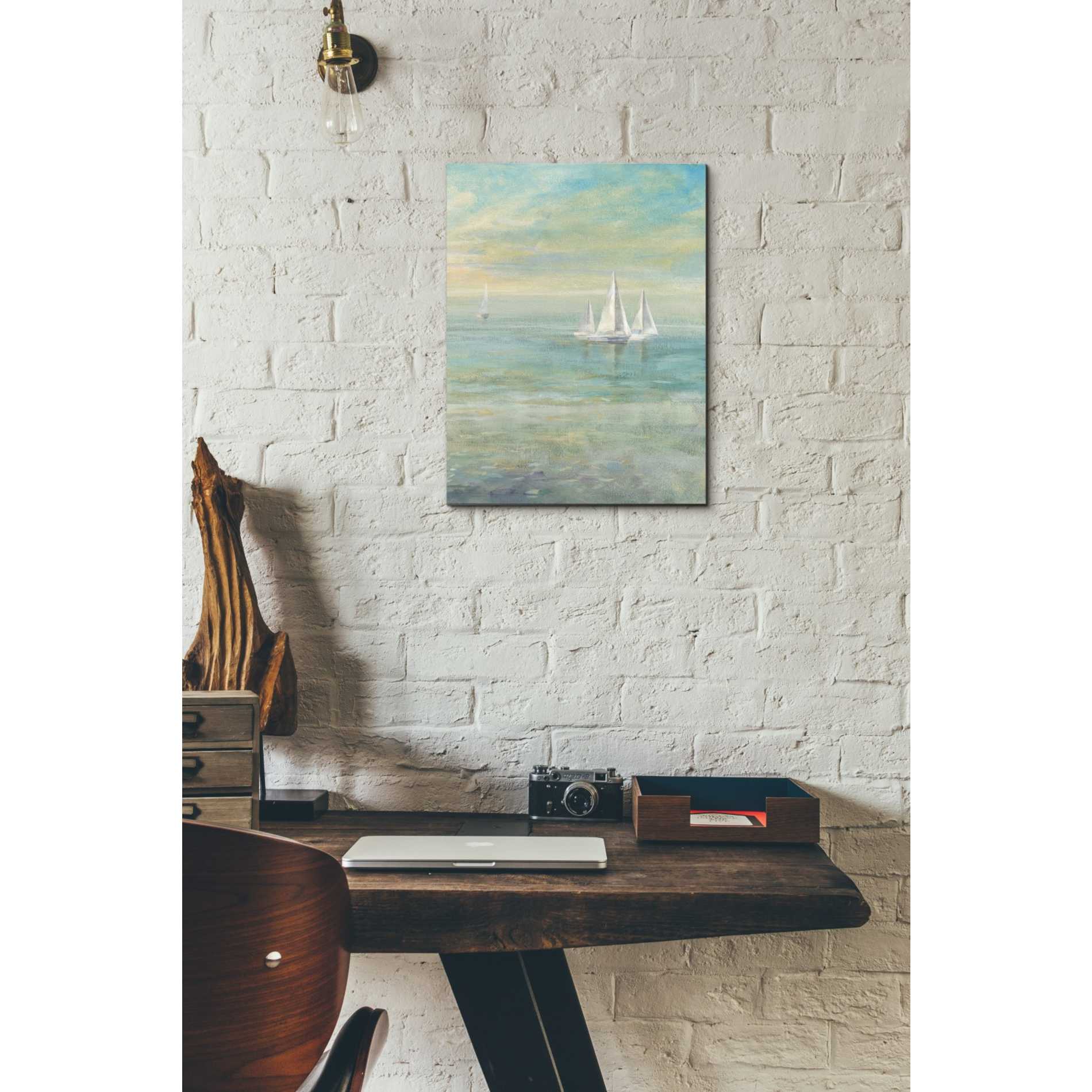 'Sunrise Sailboats II' by Danhui Nai, Canvas Wall Art,12 x 16