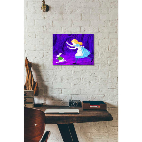 Image of 'Alice's and the Rabbit' by Sai Tamiya, Canvas Wall Art,16 x 12