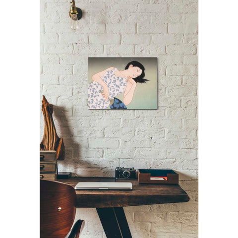 Image of 'Evening Cicada' by Sai Tamiya, Canvas Wall Art,16 x 12