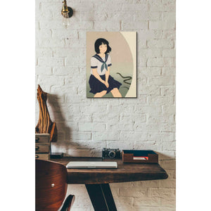 'Snake And Woman' by Sai Tamiya, Canvas Wall Art,12 x 16