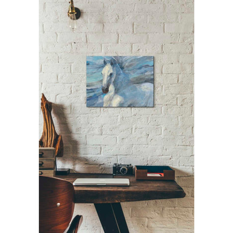 Image of 'Poseidon Indigo' by Albena Hristova, Canvas Wall Art,16 x 12