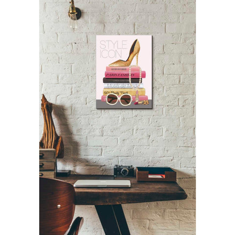 Image of 'Paris Style II Gold and Black' by Marco Fabiano, Canvas Wall Art,12 x 16