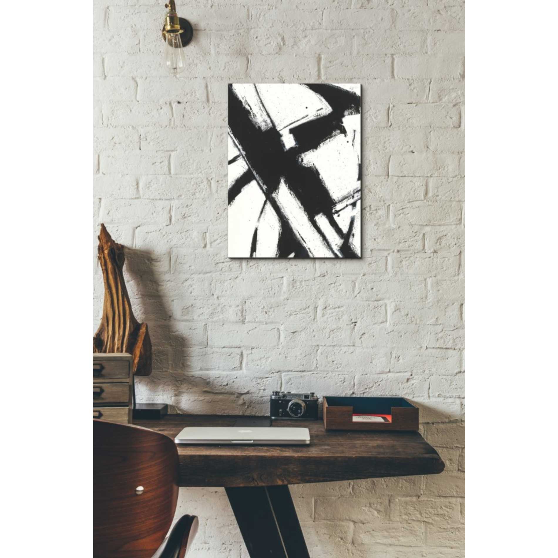 'Expression Abstract I White Crop' by Shirley Novak, Canvas Wall Art,12 x 16