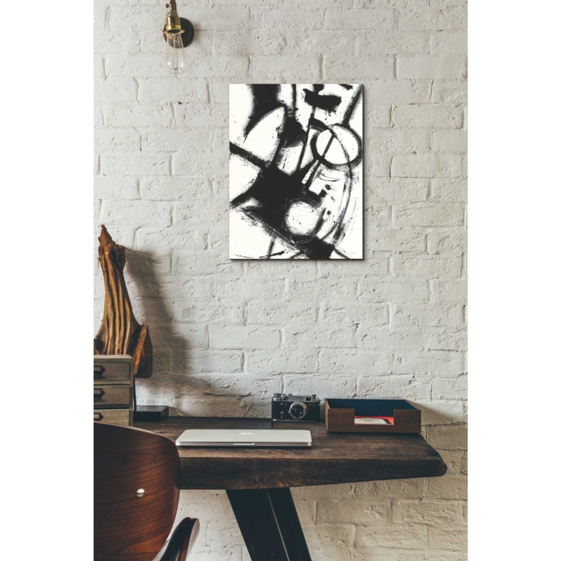 'Expression Abstract II White Crop' by Shirley Novak, Canvas Wall Art,12 x 16