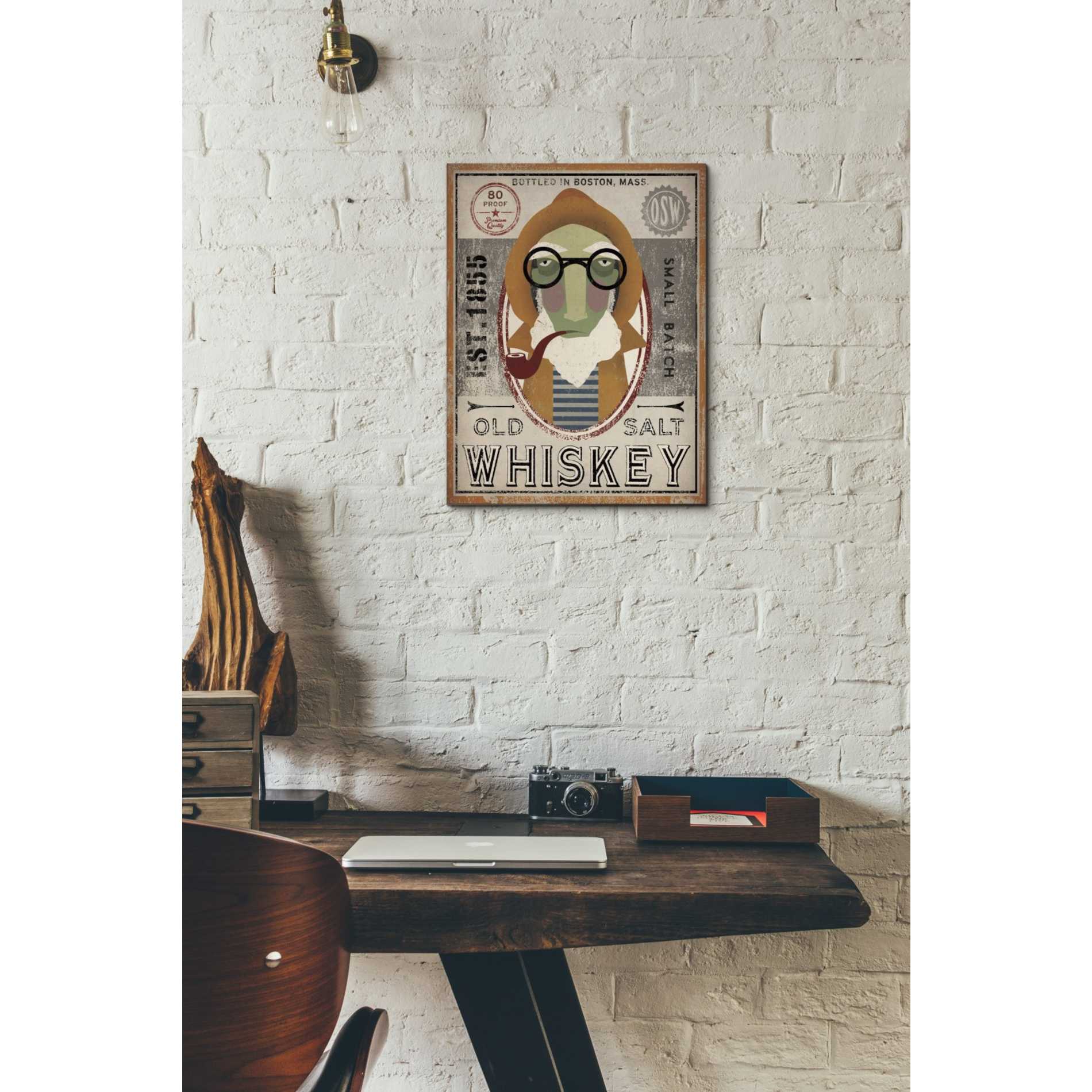 'Fisherman II Old Salt Whiskey' by Ryan Fowler, Canvas Wall Art,12 x 16