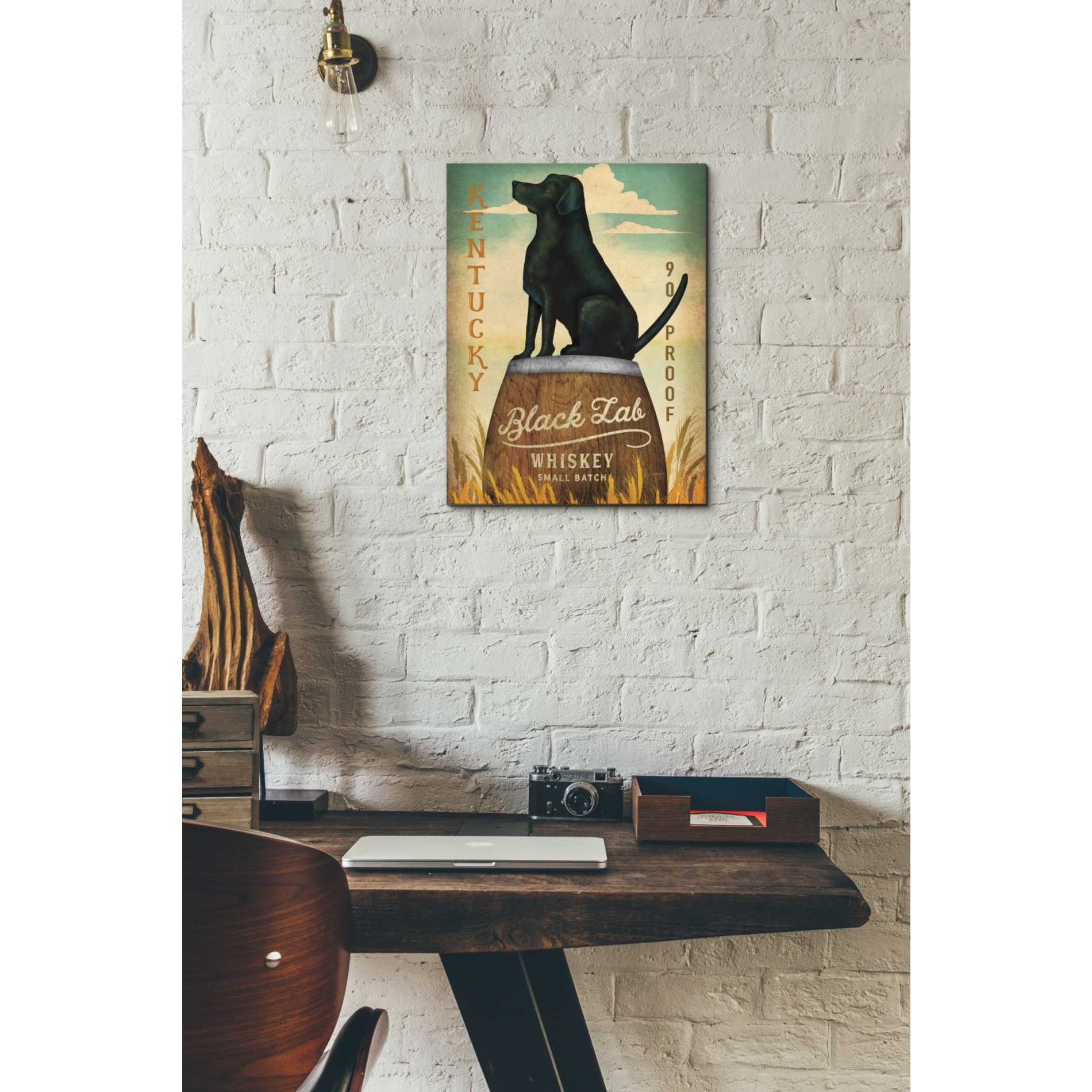 'Black Lab Whiskey Kentucky Crop' by Ryan Fowler, Canvas Wall Art,12 x 16