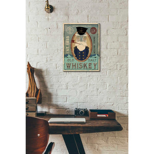 'Fisherman III Old Salt Whiskey' by Ryan Fowler, Canvas Wall Art,12 x 16