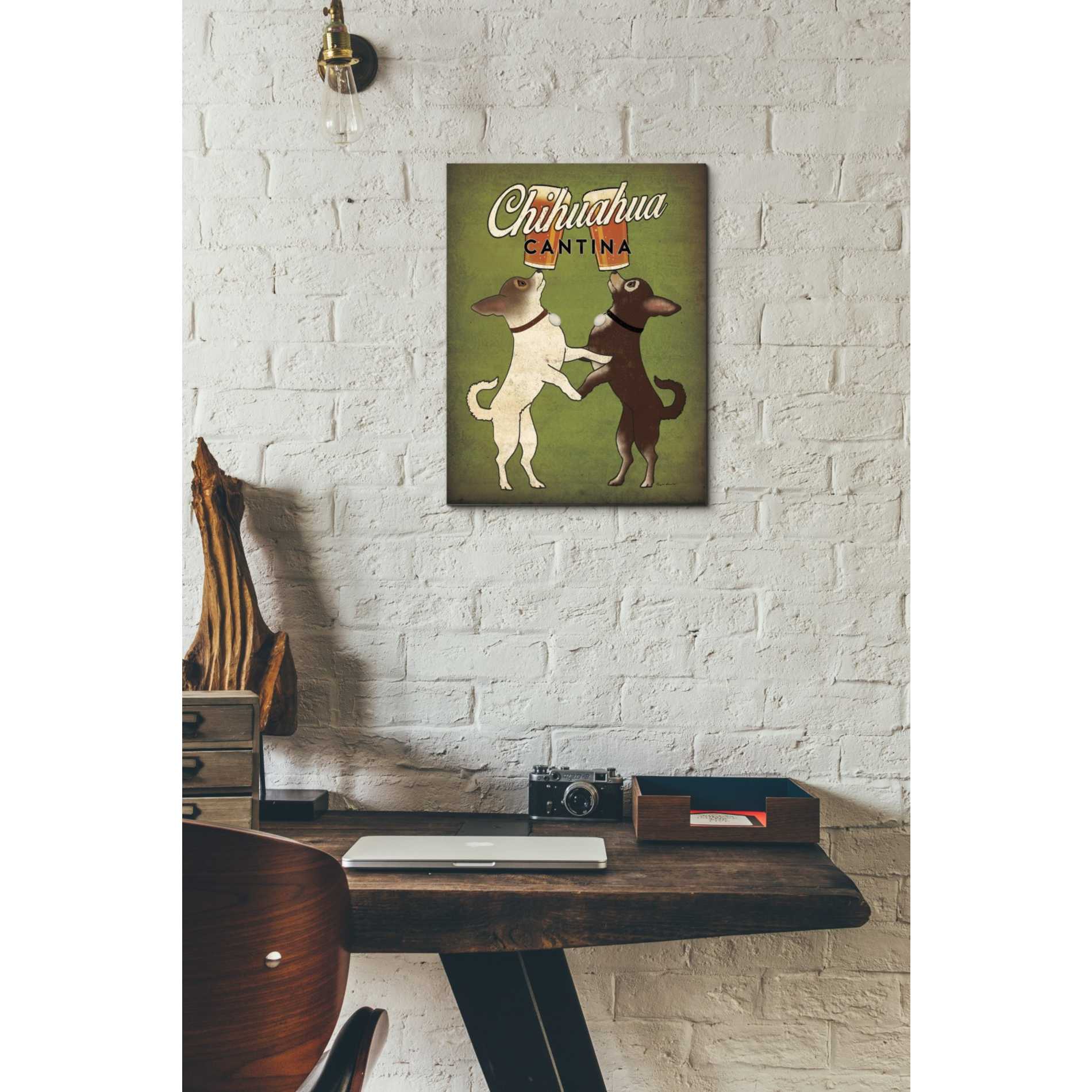 'Double Chihuahua v2' by Ryan Fowler, Canvas Wall Art,12 x 16