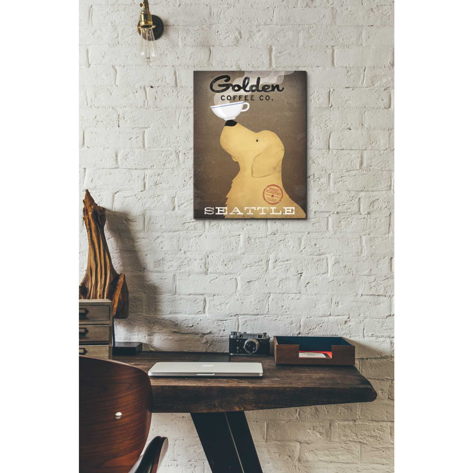 'Golden Coffee Co' by Ryan Fowler, Canvas Wall Art,12 x 16